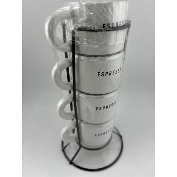 Target Bullseye Playground 5 Piece Espresso Mini Stackable Mugs Cups (NEW) - Picture 3 of 5